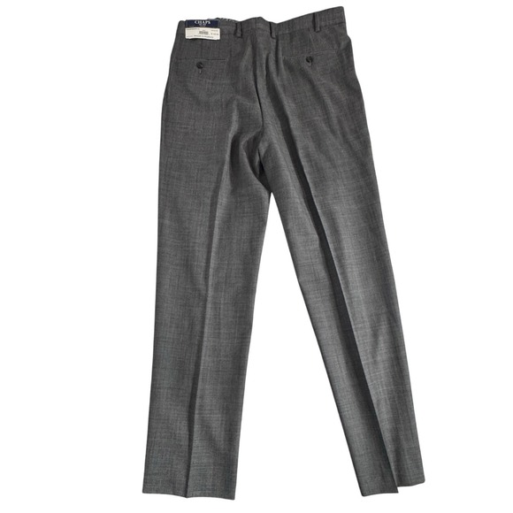 Chaps Wool Dress Pants NWT Men's 36x34 Sut Separates Flat Front Grey Trousers - Picture 3 of 14